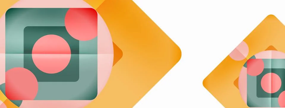 Triangles and circles abstract background for wallpaper, banner, background Stock Illustration