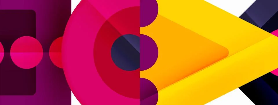 Triangles and circles abstract background for wallpaper, banner, background Stock Illustration