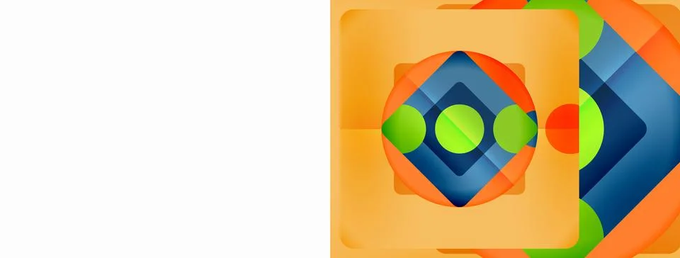 Triangles and circles abstract background for wallpaper, banner, background Stock Illustration
