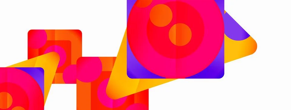 Triangles and circles abstract background for wallpaper, banner, background Stock Illustration