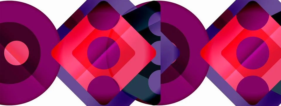 Triangles and circles abstract background for wallpaper, banner, background Stock Illustration