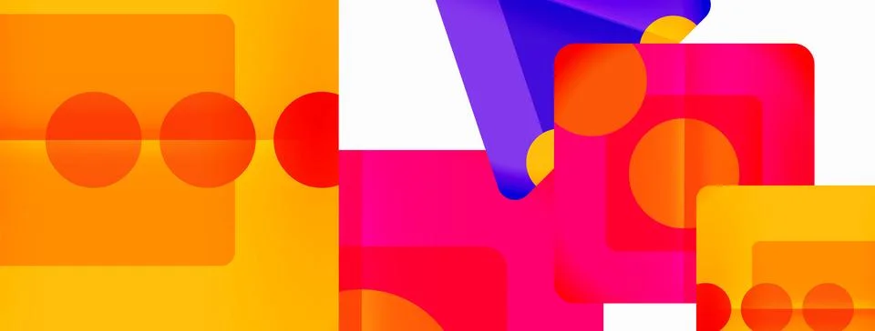 Triangles and circles abstract background for wallpaper, banner, background Stock Illustration