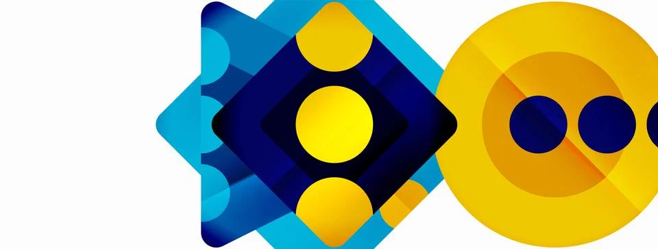 Triangles and circles abstract background for wallpaper, banner, background Stock Illustration