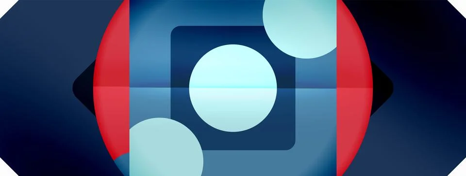 Triangles and circles abstract background for wallpaper, banner, background Stock Illustration