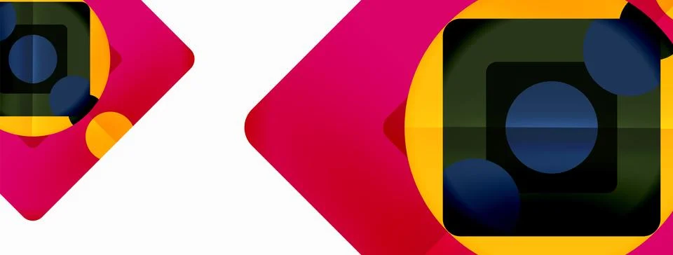 Triangles and circles abstract background for wallpaper, banner, background Stock Illustration