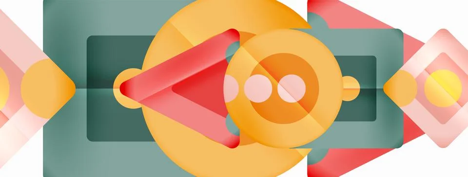 Triangles and circles abstract background for wallpaper, banner, background Illustrazione stock