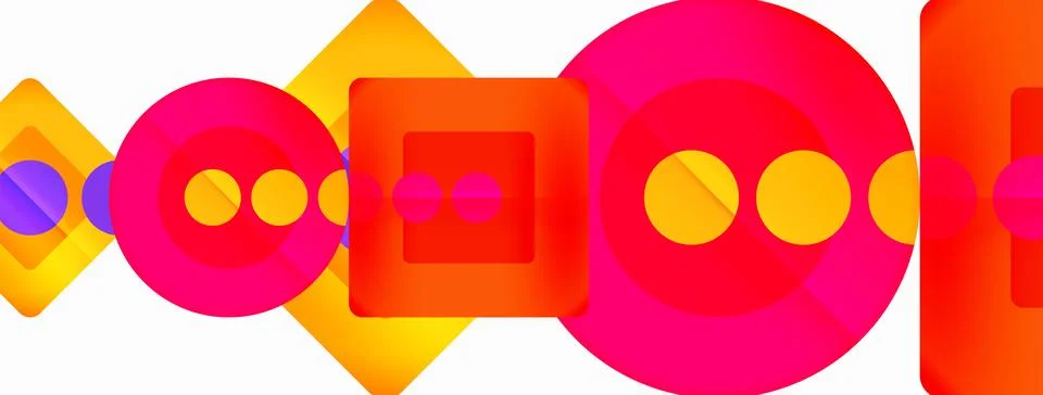 Triangles and circles abstract background for wallpaper, banner, background Stock Illustration