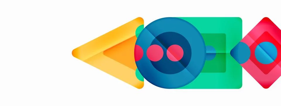 Triangles and circles abstract background for wallpaper, banner, background Stock Illustration