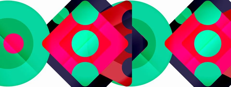 Triangles and circles abstract background for wallpaper, banner, background Stock Illustration
