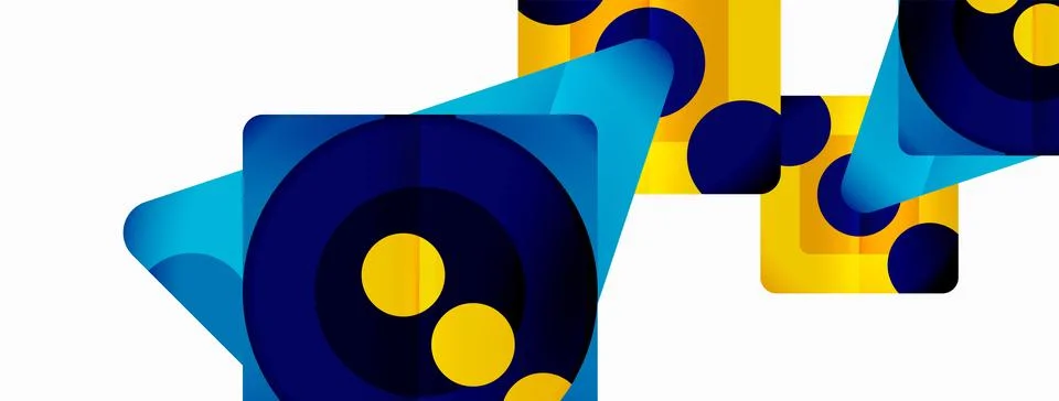 Triangles and circles abstract background for wallpaper, banner, background イラスト素材