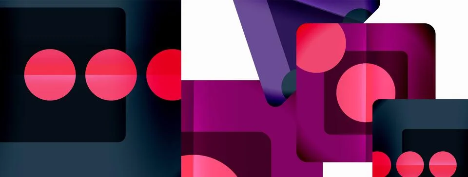 Triangles and circles abstract background for wallpaper, banner, background Stock Illustration