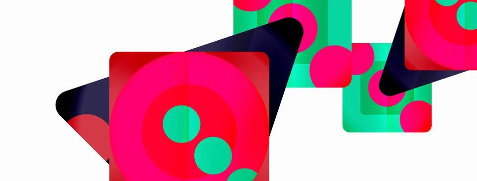 Triangles and circles abstract background for wallpaper, banner, background Stock Illustration