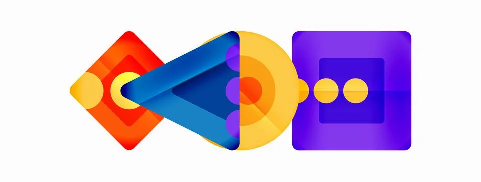 Triangles and circles abstract background for wallpaper, banner, background Stock Illustration