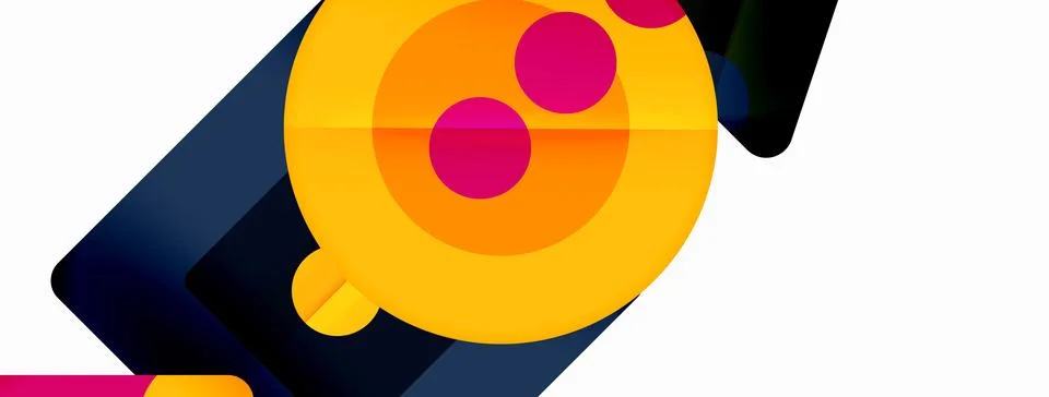 Triangles and circles abstract background for wallpaper, banner, background Stock Illustration