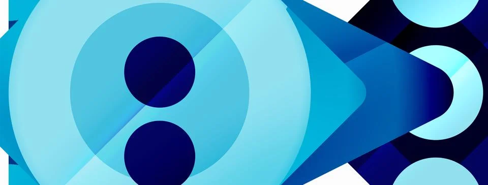 Triangles and circles abstract background for wallpaper, banner, background Stock Illustration