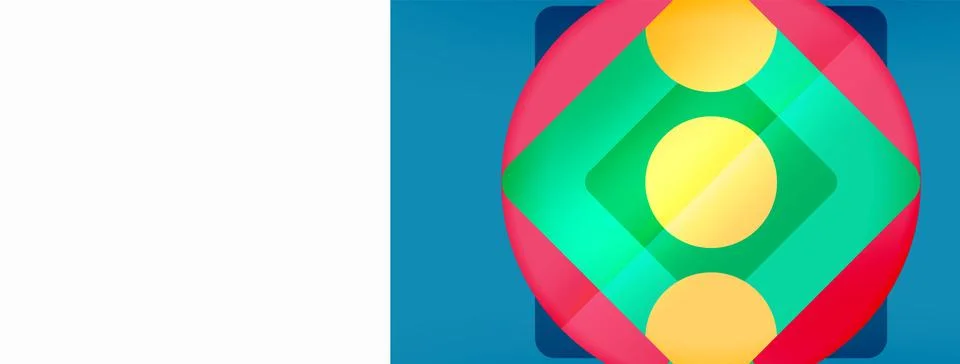 Triangles and circles abstract background for wallpaper, banner, background Stock Illustration