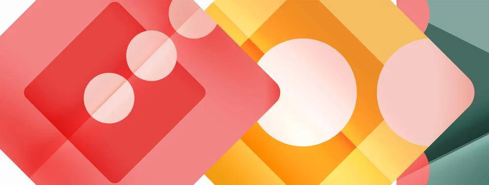 Triangles and circles abstract background for wallpaper, banner, background Stock Illustration