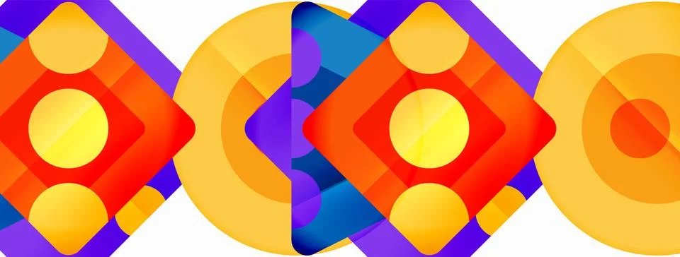 Triangles and circles abstract background for wallpaper, banner, background Stock Illustration