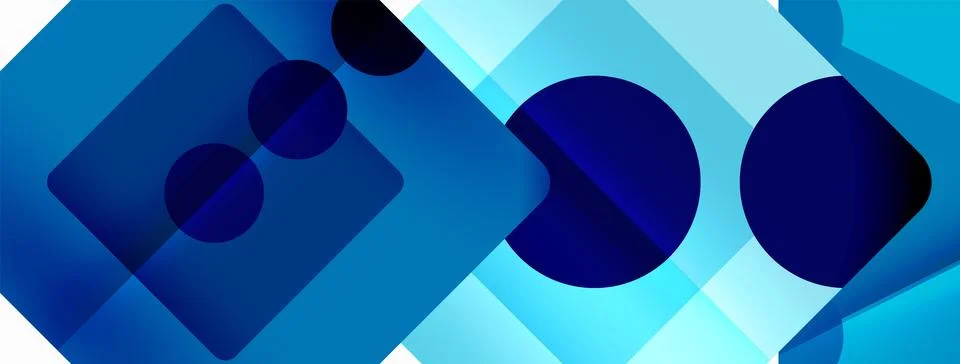 Triangles and circles abstract background for wallpaper, banner, background Stock Illustration
