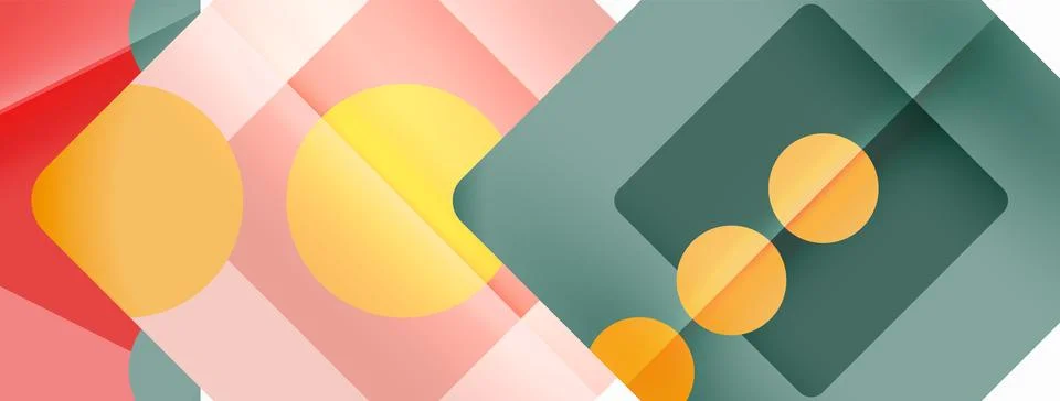 Triangles and circles abstract background for wallpaper, banner, background Stock Illustration