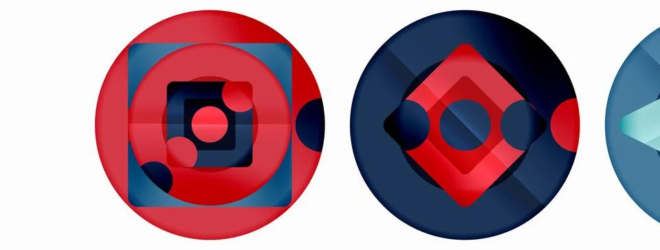 Triangles and circles abstract background for wallpaper, banner, background Stock Illustration