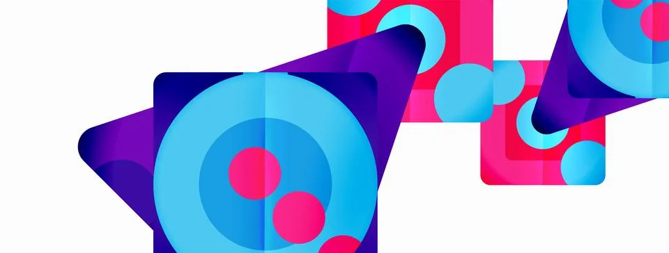 Triangles and circles abstract background for wallpaper, banner, background Stock Illustration