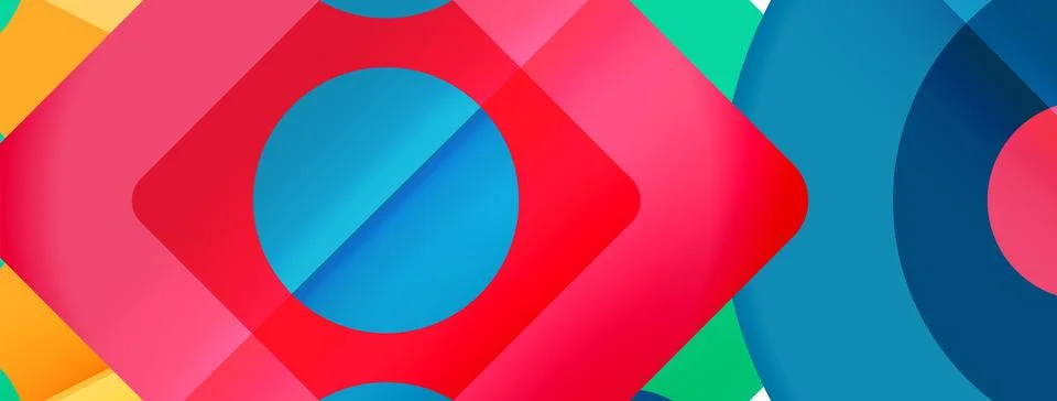 Triangles and circles abstract background for wallpaper, banner, background Stock Illustration
