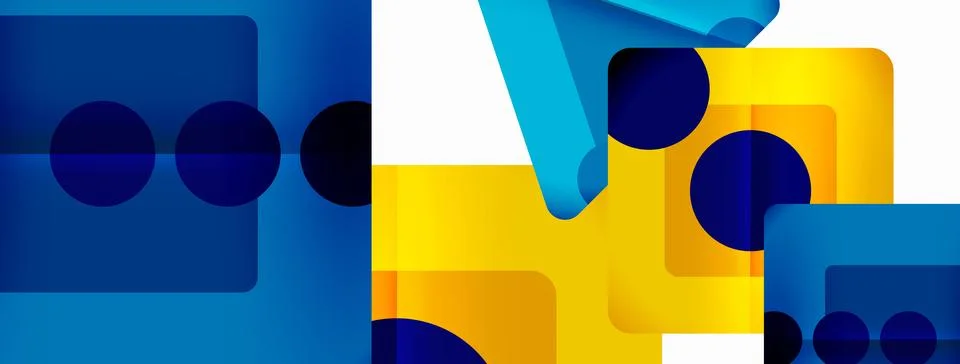 Triangles and circles abstract background for wallpaper, banner, background Stock Illustration