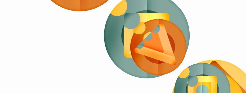 Triangles and circles abstract background for wallpaper, banner, background Stock Illustration