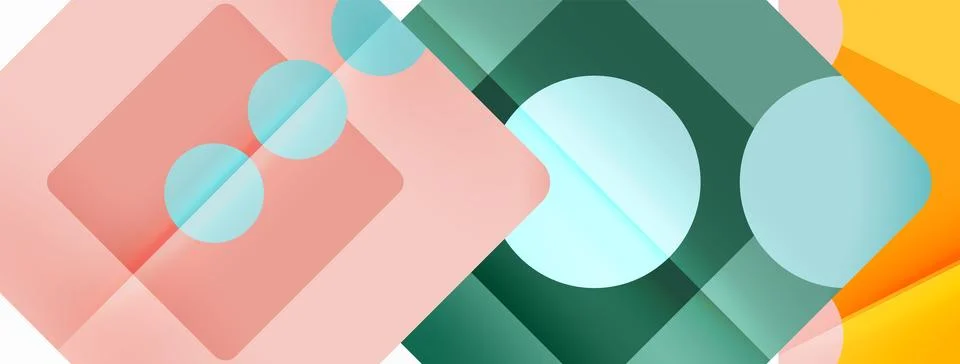 Triangles and circles abstract background for wallpaper, banner, background Stock Illustration