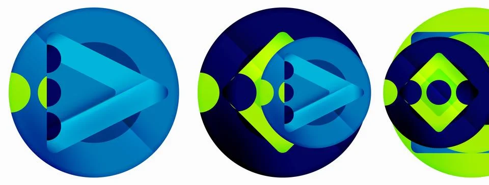 Triangles and circles abstract background for wallpaper, banner, background Stock Illustration