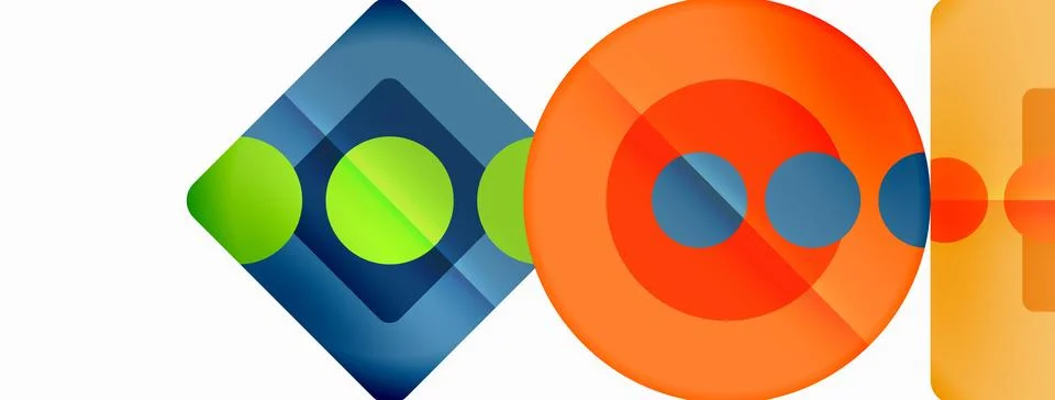 Triangles and circles abstract background for wallpaper, banner, background Stock Illustration
