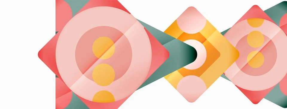 Triangles and circles abstract background for wallpaper, banner, background イラスト素材