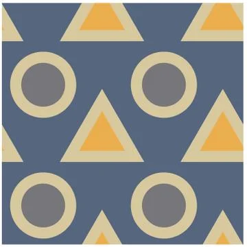 Triangles and circles fat and solid seamless pattern 스톡 일러스트