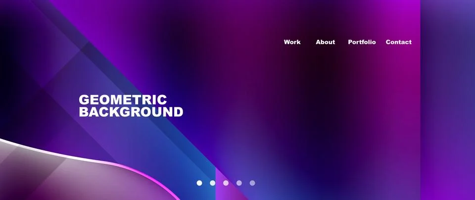 Triangles and geometric shapes composition with bright colorful gradient colors Illustrazione stock