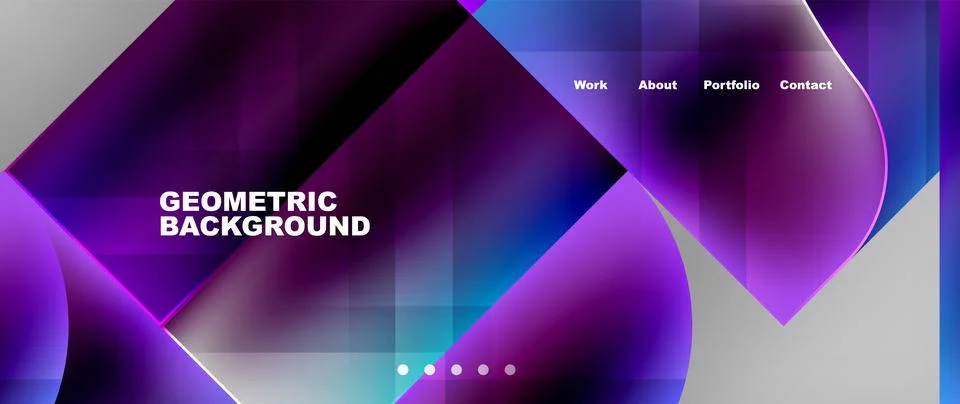 Triangles and geometric shapes composition with bright colorful gradient colors Stock-Illustration