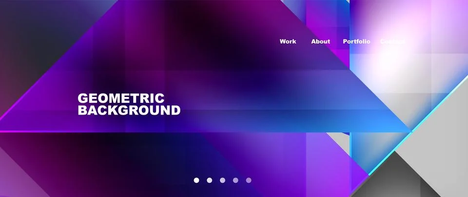 Triangles and geometric shapes composition with bright colorful gradient colors Stock-Illustration
