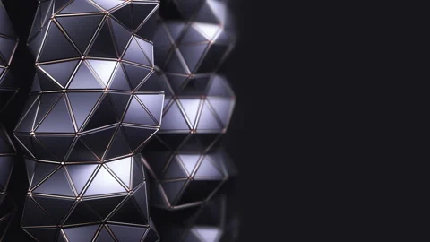 Triangles and hexagons seamless loop Stock Footage