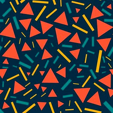 Triangles and lines - seamless pattern. Stock Illustration