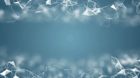 Triangles and lines smoothly move along the rayon. Blue background. Movement at Stock Footage 87385875