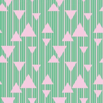 Triangles and stripes vector seamless pattern Stock Illustration