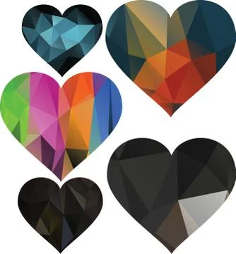 Triangles are hearts Stock Illustration