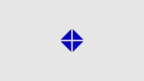 Triangles assembling in square loading animation Stock Footage 300297579
