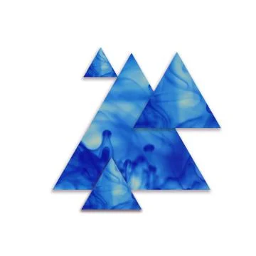 Triangles backdrop. winter backdround. ink. watercolor triangle. modern raste Stock Illustration