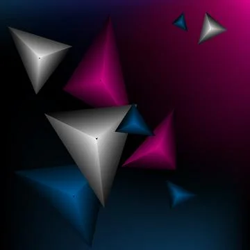 Triangles background. Abstract background from triangular pyramids. Geometr.. Stock Illustration