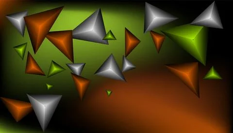 Triangles background. Abstract background from triangular pyramids. Geometr.. Stock Illustration