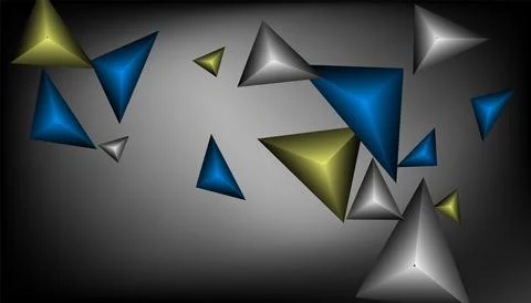 Triangles background. Abstract background from triangular pyramids. Geometr.. Stock Illustration