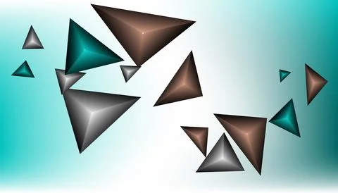 Triangles background. Abstract background from triangular pyramids. Geometr.. Stock Illustration