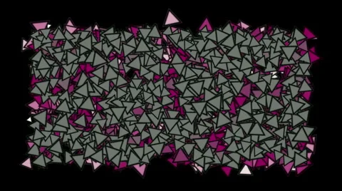 Triangles block mosaics wall,game brick background,abstract math geometry.abstr Stock Footage 4845871