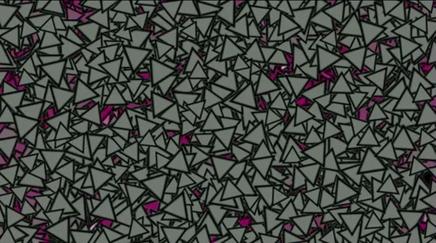 Triangles block mosaics wall,game brick background,abstract math geometry.abstr Stock Footage